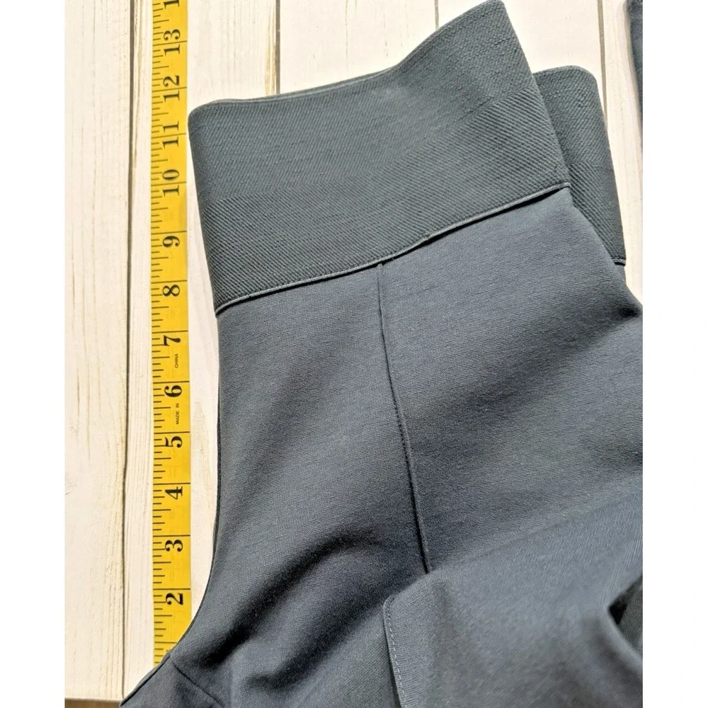 DG2 By Diane Gilman Wide Elastic Waist Flare Knit Pants Leggings Sz Sm Blue/Gray - Picture 5 of 8